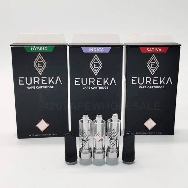 Newest 0.8ml 1ml Eureka Carts High Potency Cartridges Empty Vape Cartridge China E Cigarette Disposable Pen Eureka Vape Carts