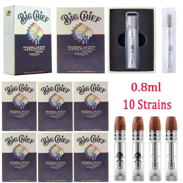 Big Chief Extracts Organic Vape Cartridges  Atomizers Vape Cartridge Packaging 510 Thread E Cigarettes