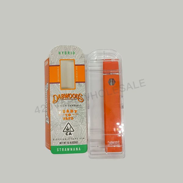 Dabwoods Disposable Vape Pen E Cigarette Kits 1ml Ceramic Coil Pod 280mAh Rechargeable Battery Disposable Vapes for Thick Oil