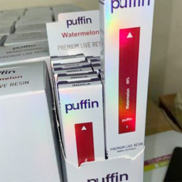 puffin 2g premium live resin disposable bar thc vape pen