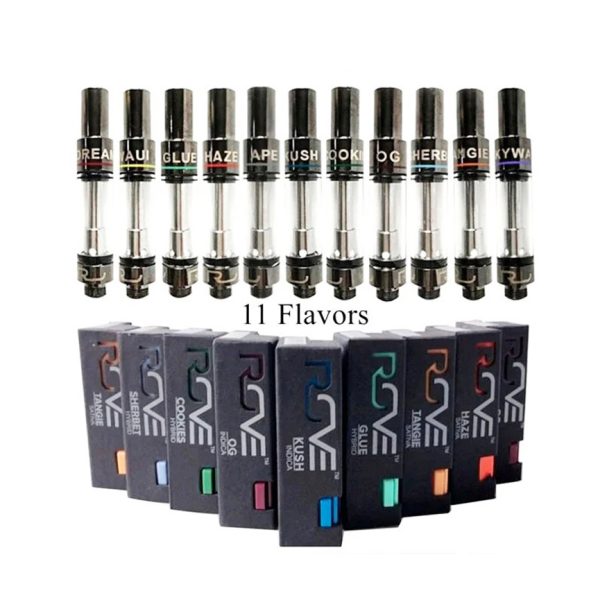 Rove Cartridges 0.8ml 1ml Vape Carts Ceramic Coil with Packing Box Empty Carts Wholesale