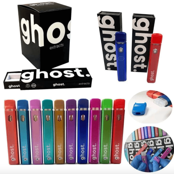 Empty Ghost Disposable Vaporizer Thick Oil CBD THC Vape Pen for D8/D9 ...