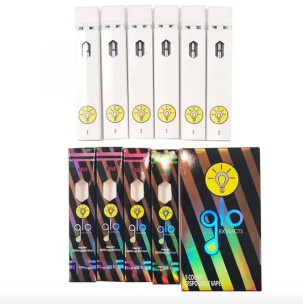 Glo Disposable Vape Pen With Packaging Box 1.0ml Ceramic Coil Glo Carts